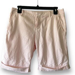 Gap Women's‎ Mid-rise Pinstripes Shorts Pink Size 4